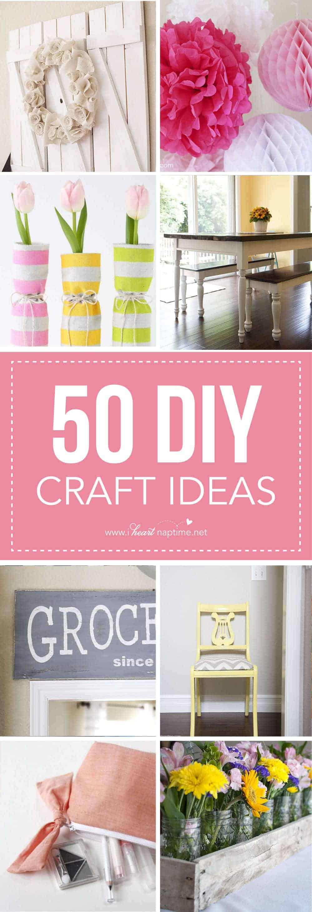 Top 50+ DIY Crafts - {GREAT ideas}