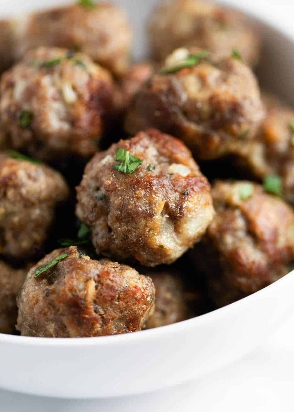 EASY Homemade Meatball Recipe oven baked I Heart Naptime