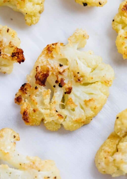 Garlic Parmesan Roasted Cauliflower - I Heart Naptime