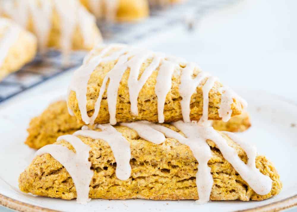 Soft Pumpkin Scones With Spiced Glaze I Heart Naptime