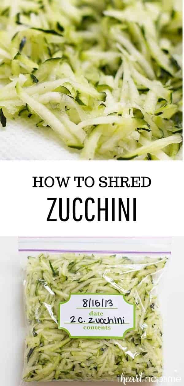 How to Shred Zucchini (+ freezer tip!) - I Heart Naptime