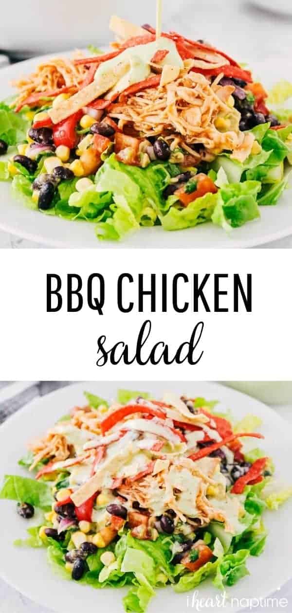 Bbq Chicken Salad With Cilantro Lime Dressing - I Heart Naptime