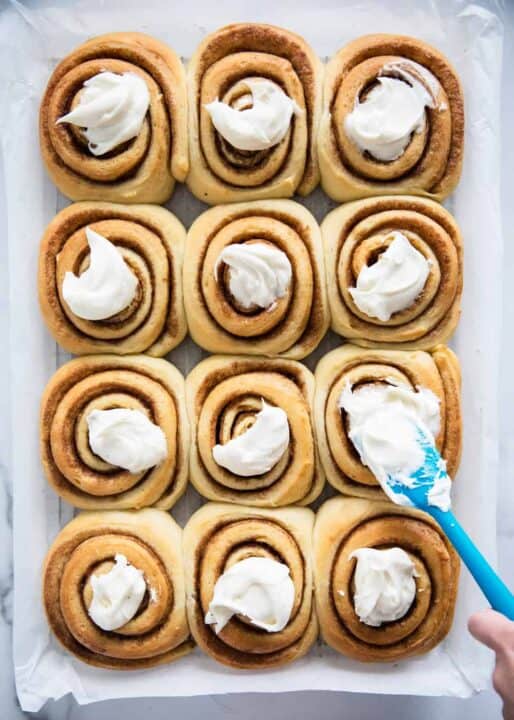 Cream Cheese Cinnamon Rolls Frosting - I Heart Naptime