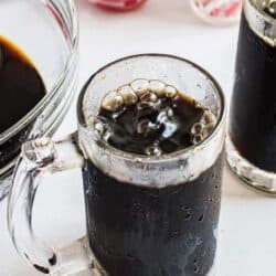 homemade root beer in glass