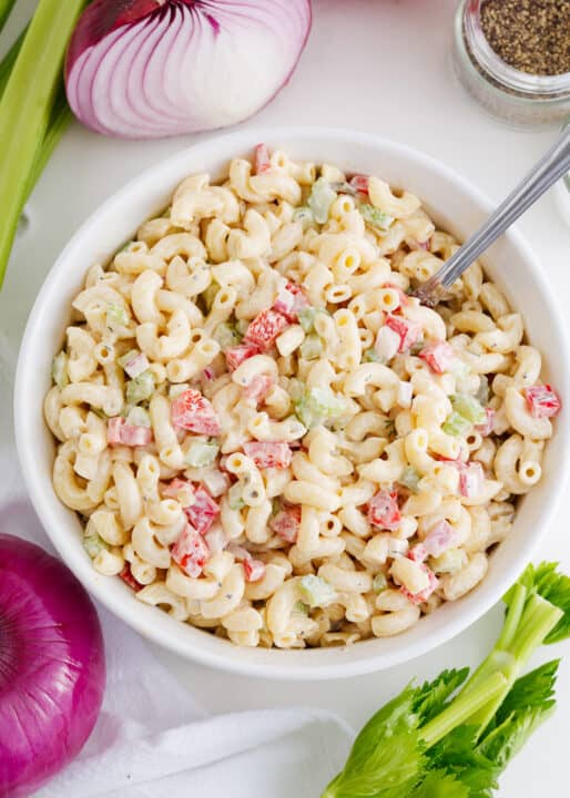 EASY Macaroni Salad Recipe - I Heart Naptime