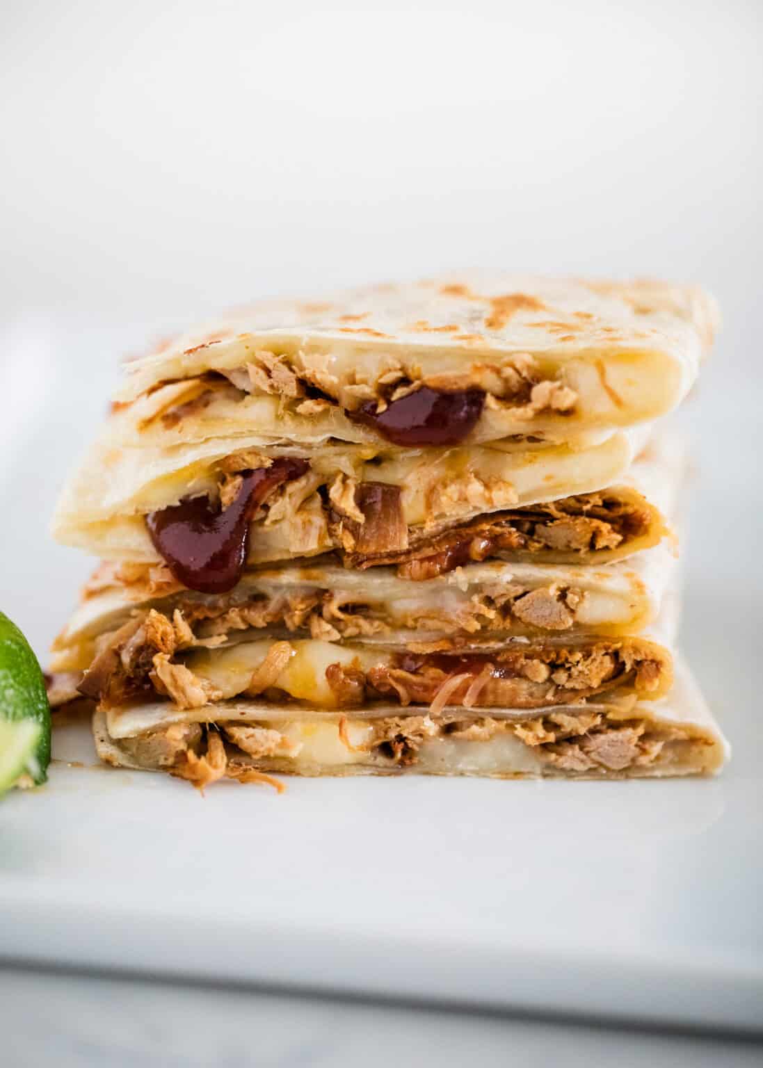 Easy Bbq Pulled Pork Quesadilla I Heart Naptime