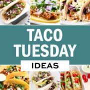 A collage of photos with taco Tuesday recipes.