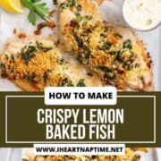 Lemon baked fish.