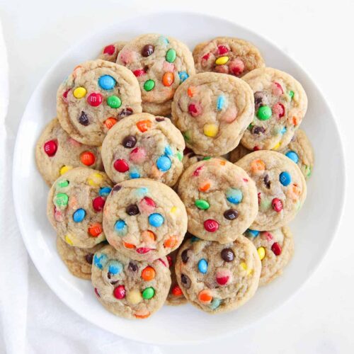 Best Chewy Mini M&M Cookies - I Heart Naptime