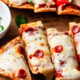 French bread pizza is an easy dinner recipe for busy families.