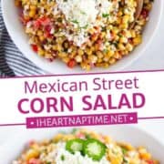 Mexican street corn salad in a bowl.