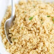 Couscous in a bowl.