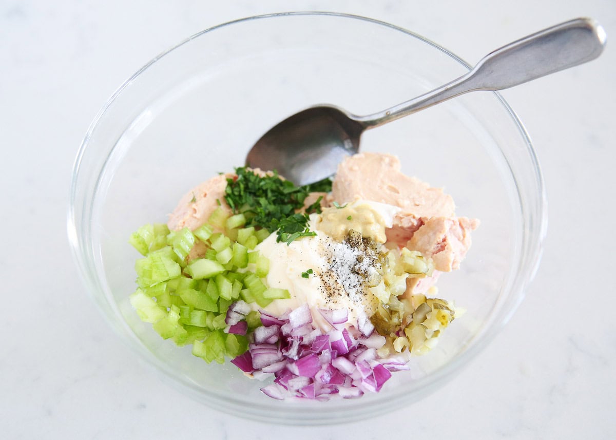 Make tuna salad for a tuna melt.