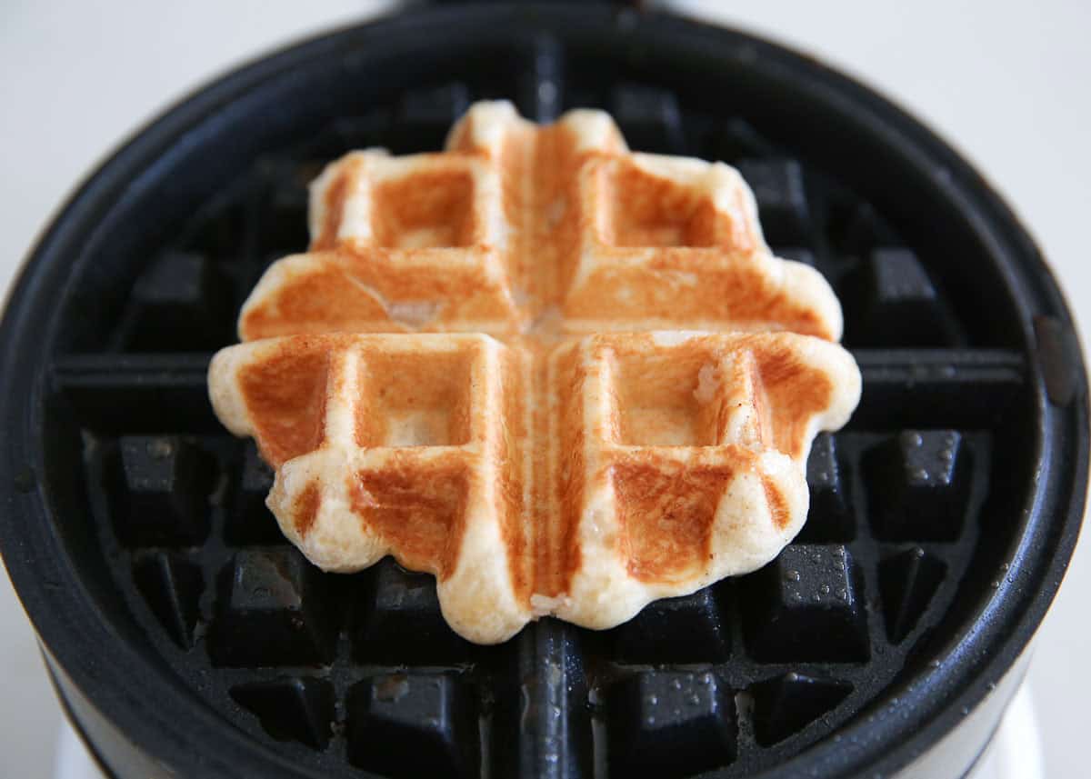 Liege waffle on waffle iron.