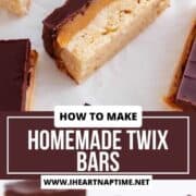 Twix bars cut into rectangles.