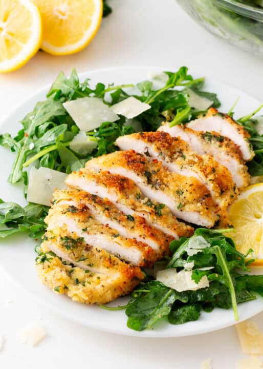 Chicken Milanese With Arugula Salad - I Heart Naptime