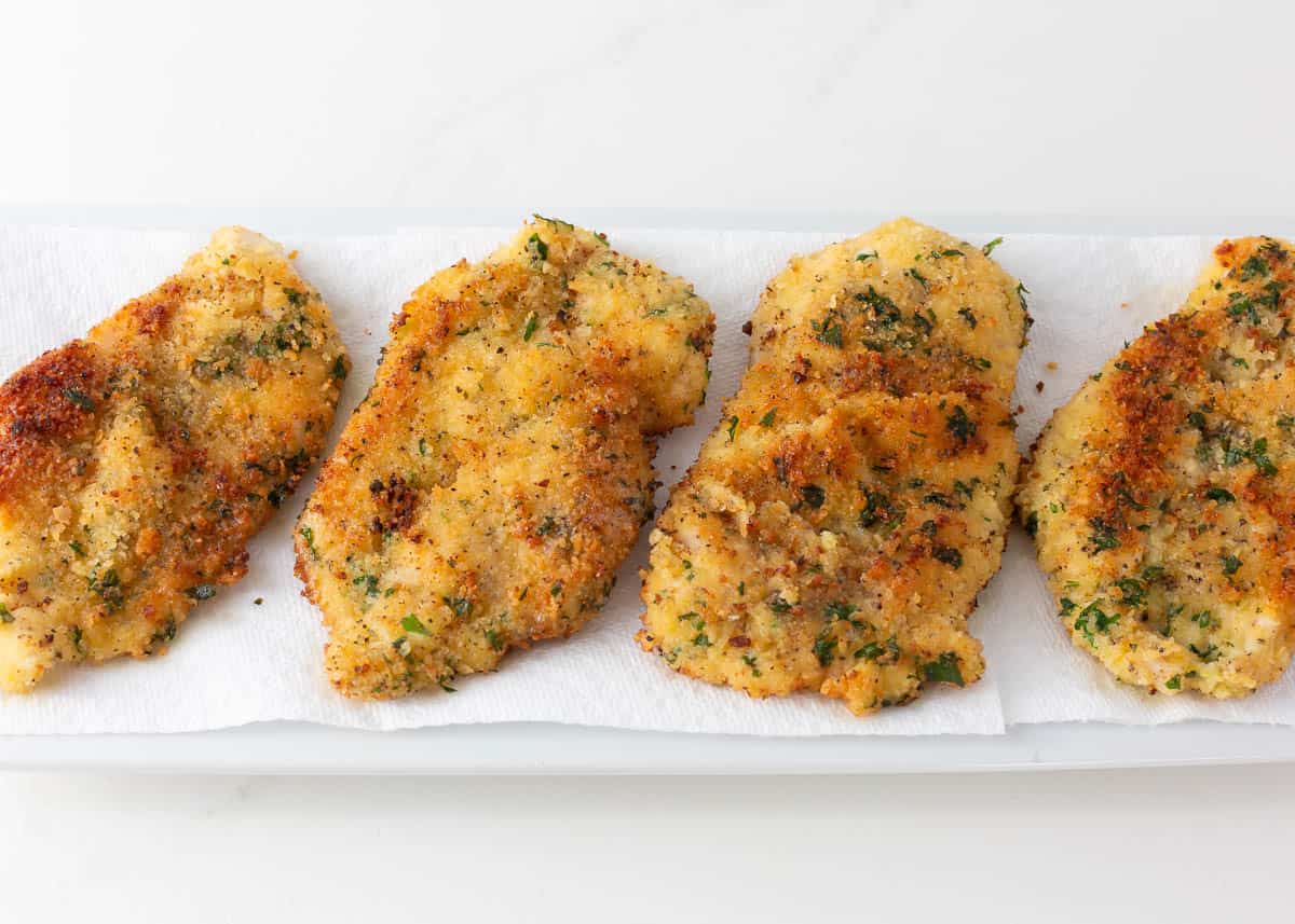 Fried chicken cutlets. 