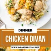 Chicken divan on a plate.