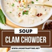 A bowl of clam chowder.