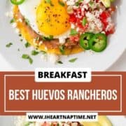 Huevos rancheros on a plate.