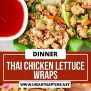 Thai chicken lettuce wraps.