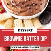 Brownie batter dip in a bowl.