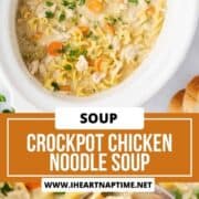 Crockpot chicken noodle soup.