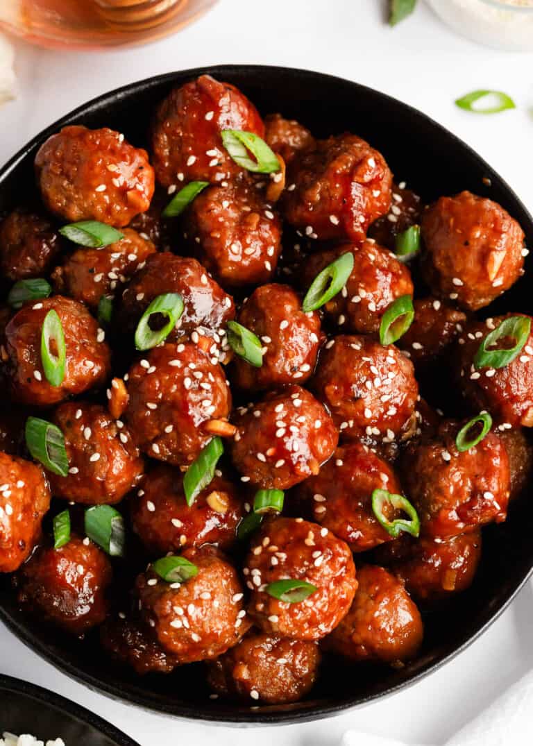 Honey Garlic Meatballs - I Heart Naptime