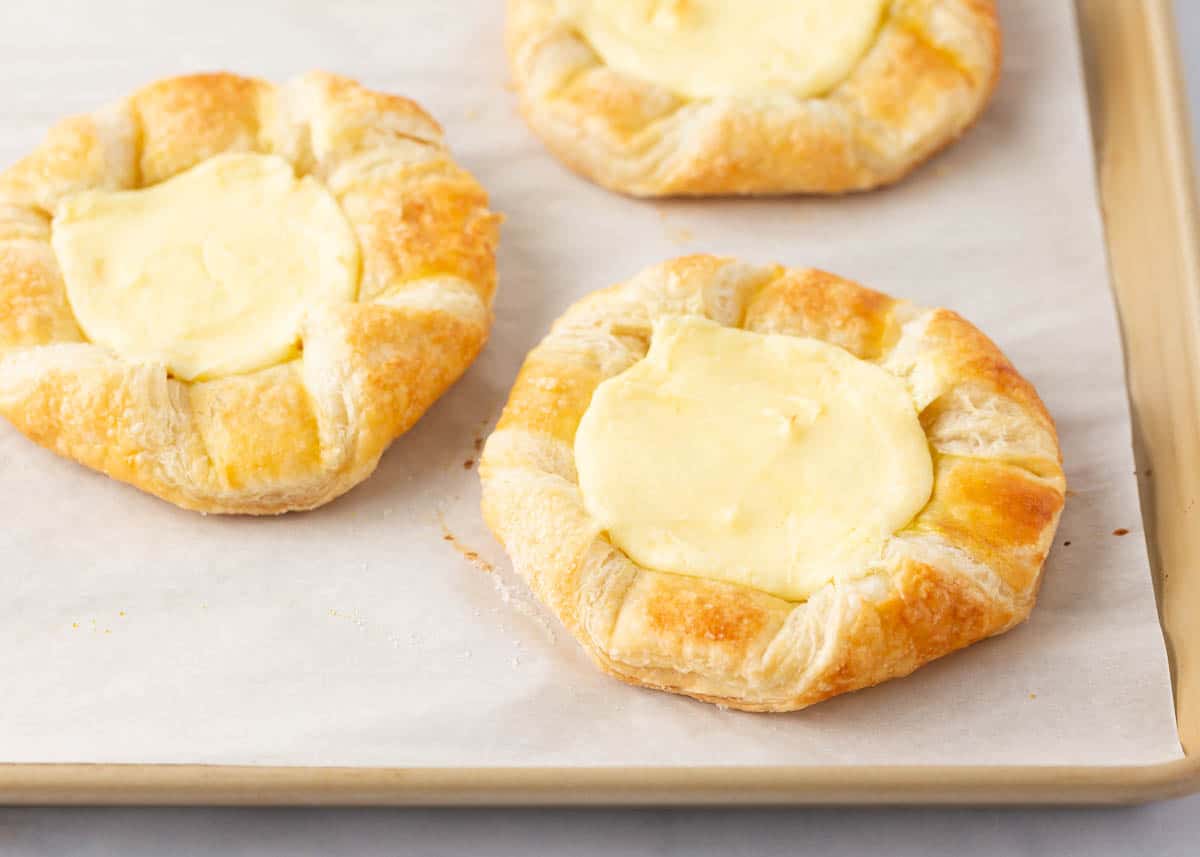 Baked cheese danish.