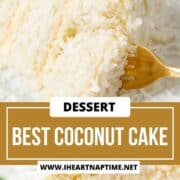 A slice of coconut cake.