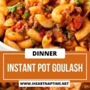 Close up of Instant Pot goulash.