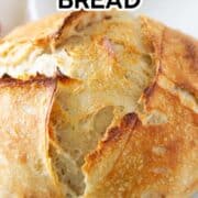 Sourdough bread on counter.