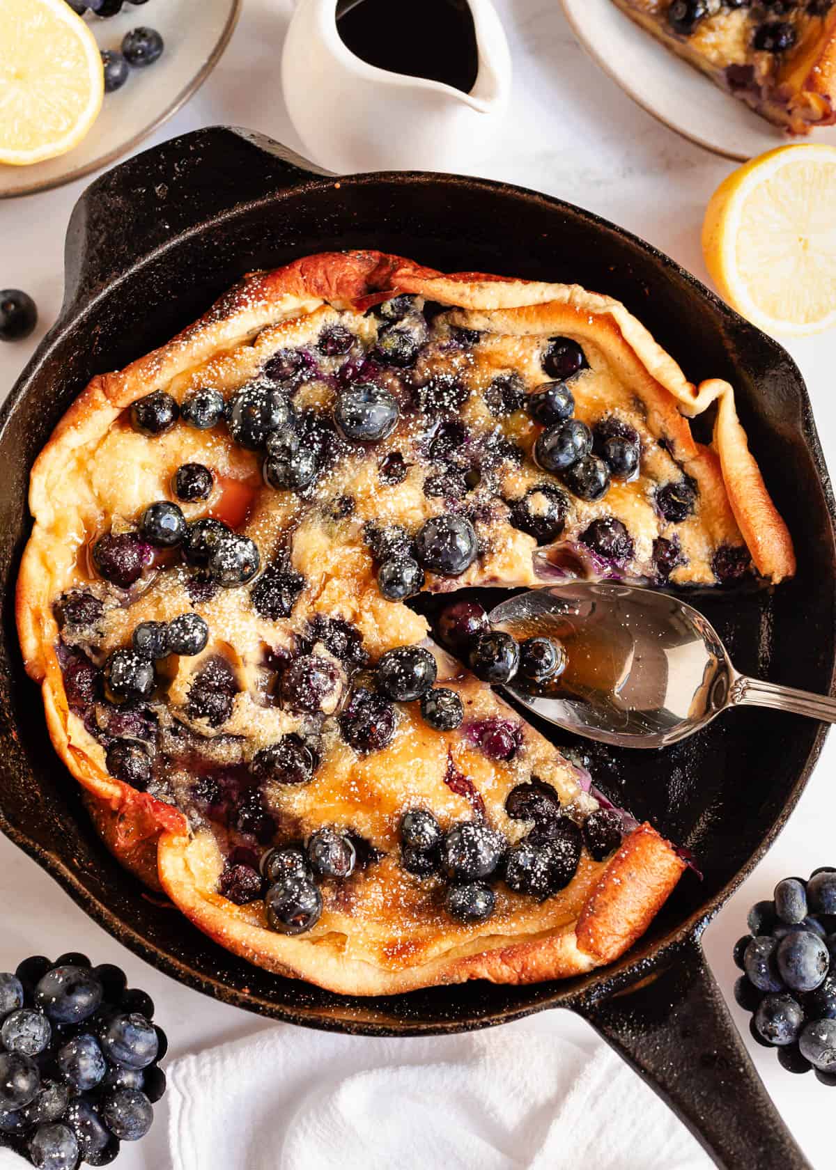 Lemon blueberry dutch baby. 