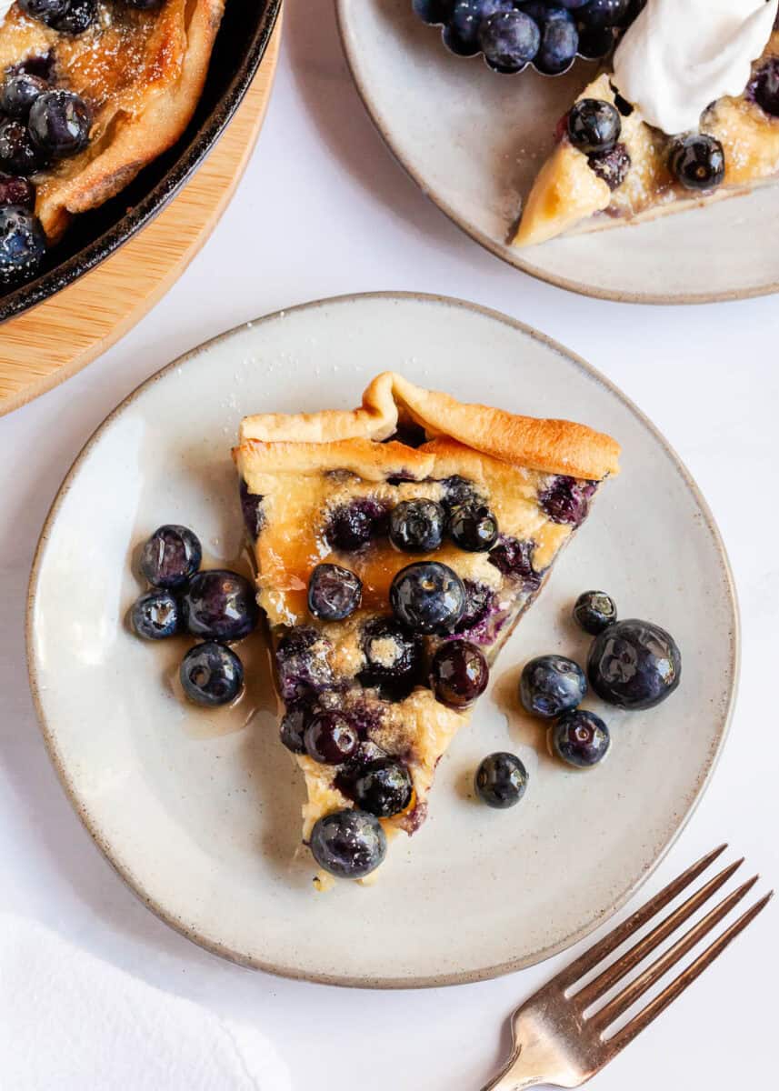 Slice of lemon dutch baby. 