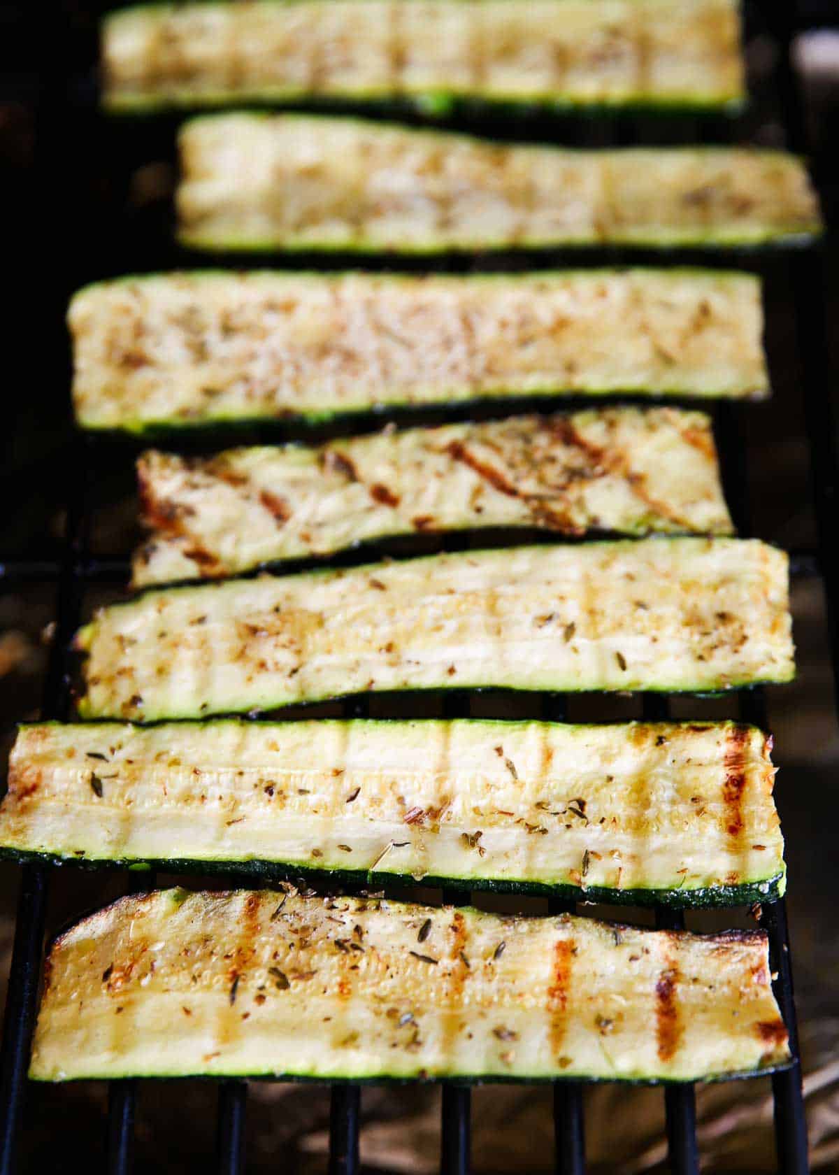 Zucchini on the grill.