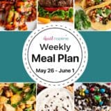 A collage of photos for weekly I Heart Naptime meal plan.