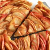 Sliced apple tart.