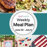 A weekly meal plan for I Heart Naptime.