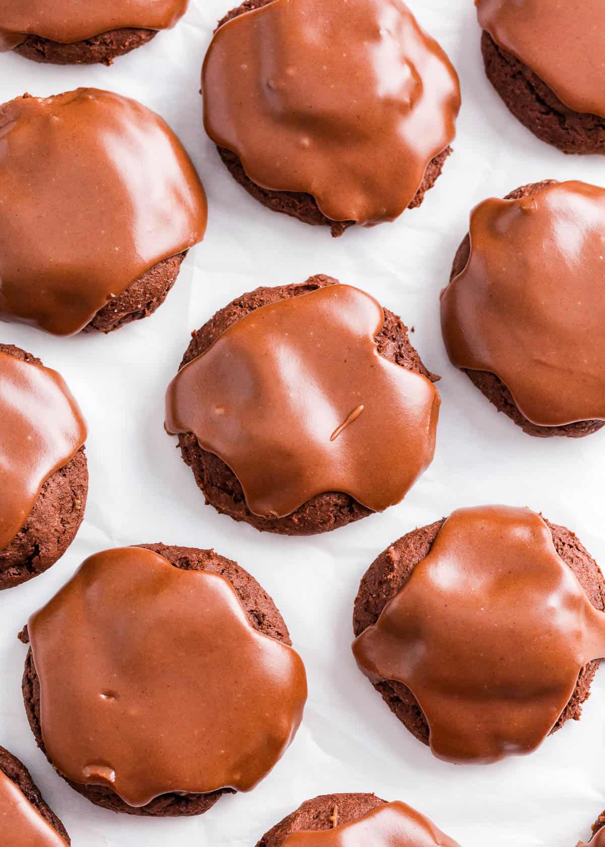 Texas sheet cake with glaze.