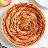 Apple tart on counter.