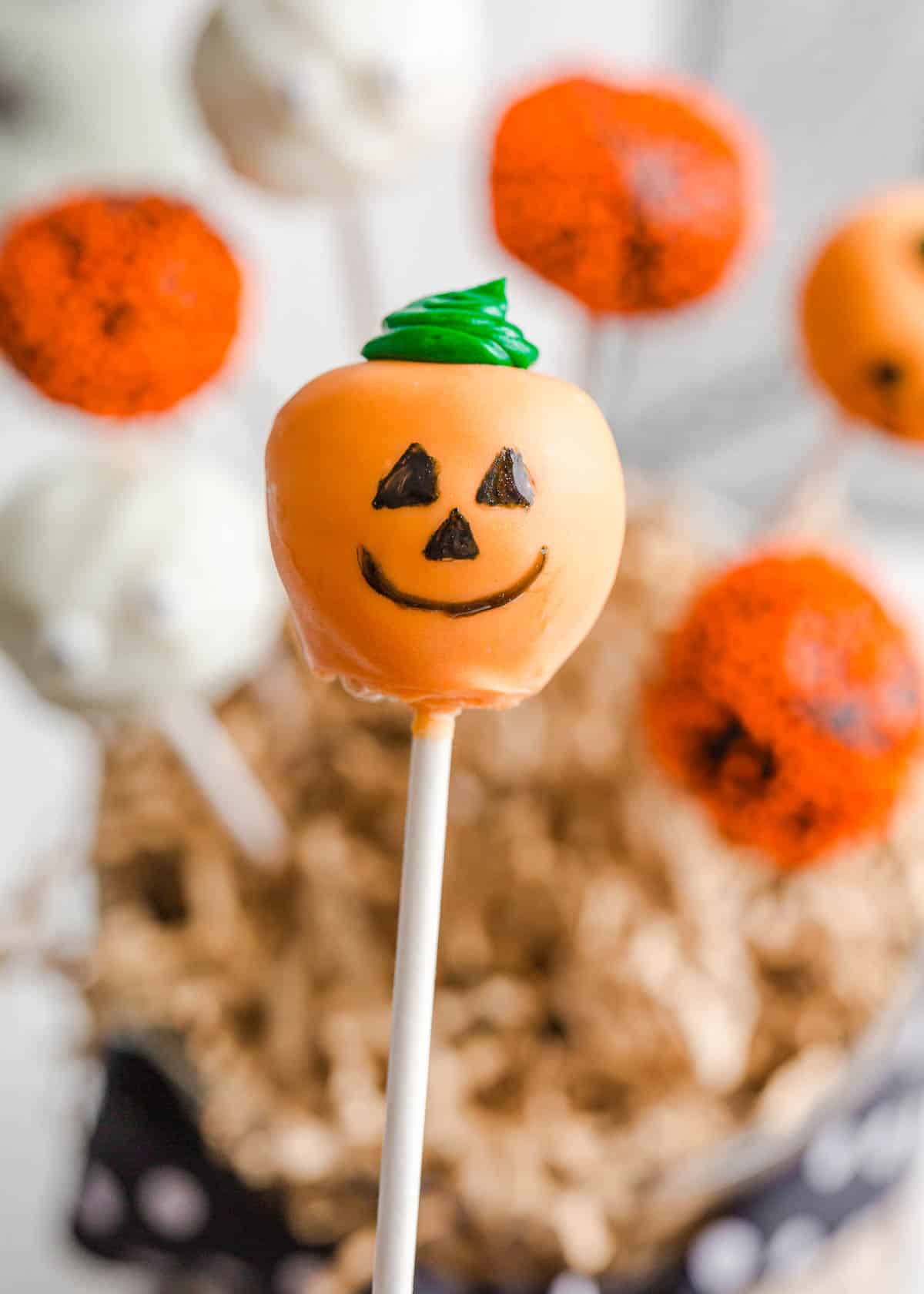 Pumpkin cake pop.