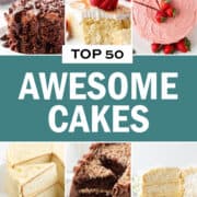 A collage of awesome cake to make.