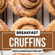 Cruffins on a wire baking rack.