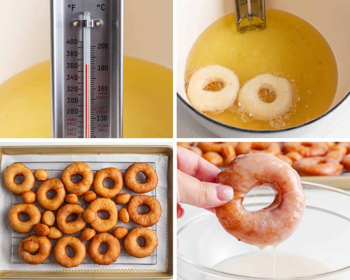 Showing how to make homemade donuts.