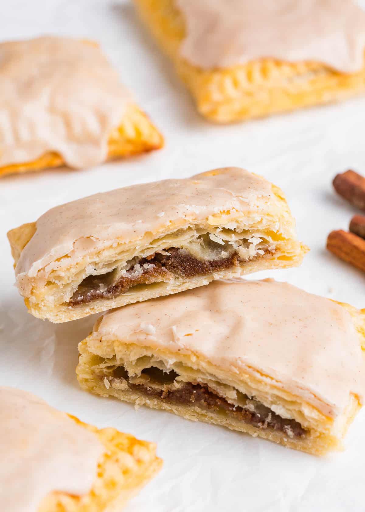 Stack of homemade pop tarts.