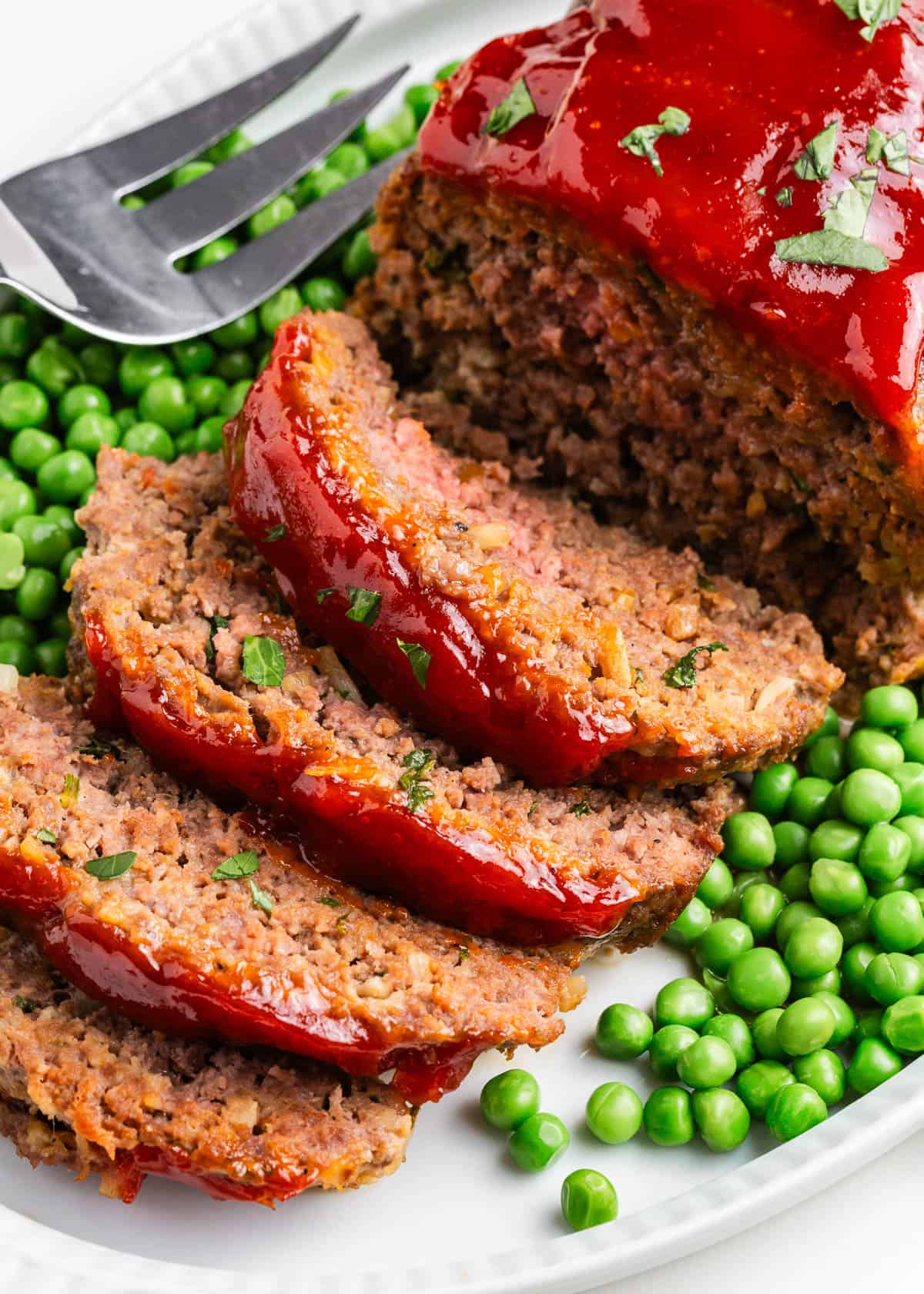 Sliced lipton onion soup meatloaf.