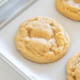 Chocolate chipless cookies on a pan.