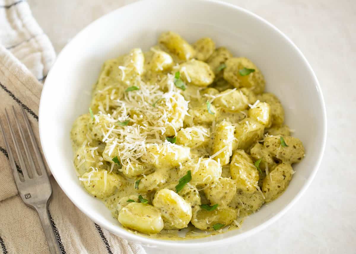 Gnocchi in a bowl. 