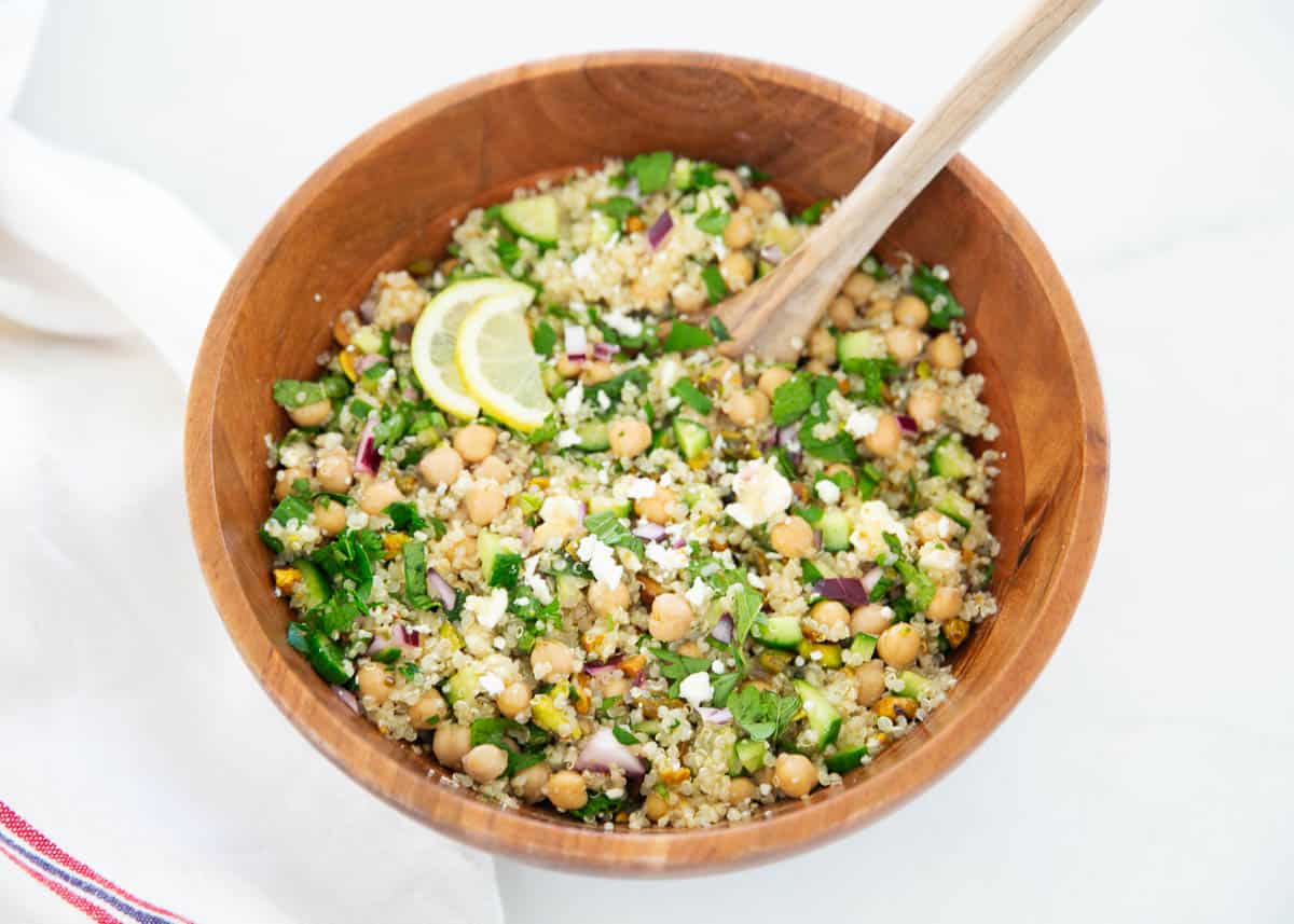 Jennifer Anniston salad in a bowl.