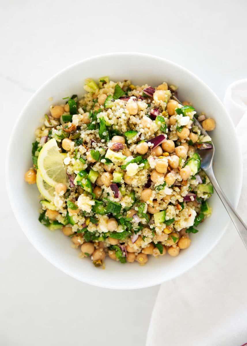 Jennifer Anniston salad in a bowl.